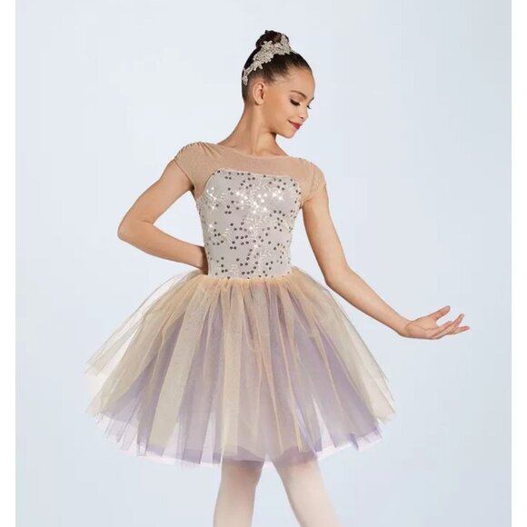 Weissman Dance Costume 12413 Girls Size LC(14) Time After Time French Mauve Tutu - Picture 2 of 16